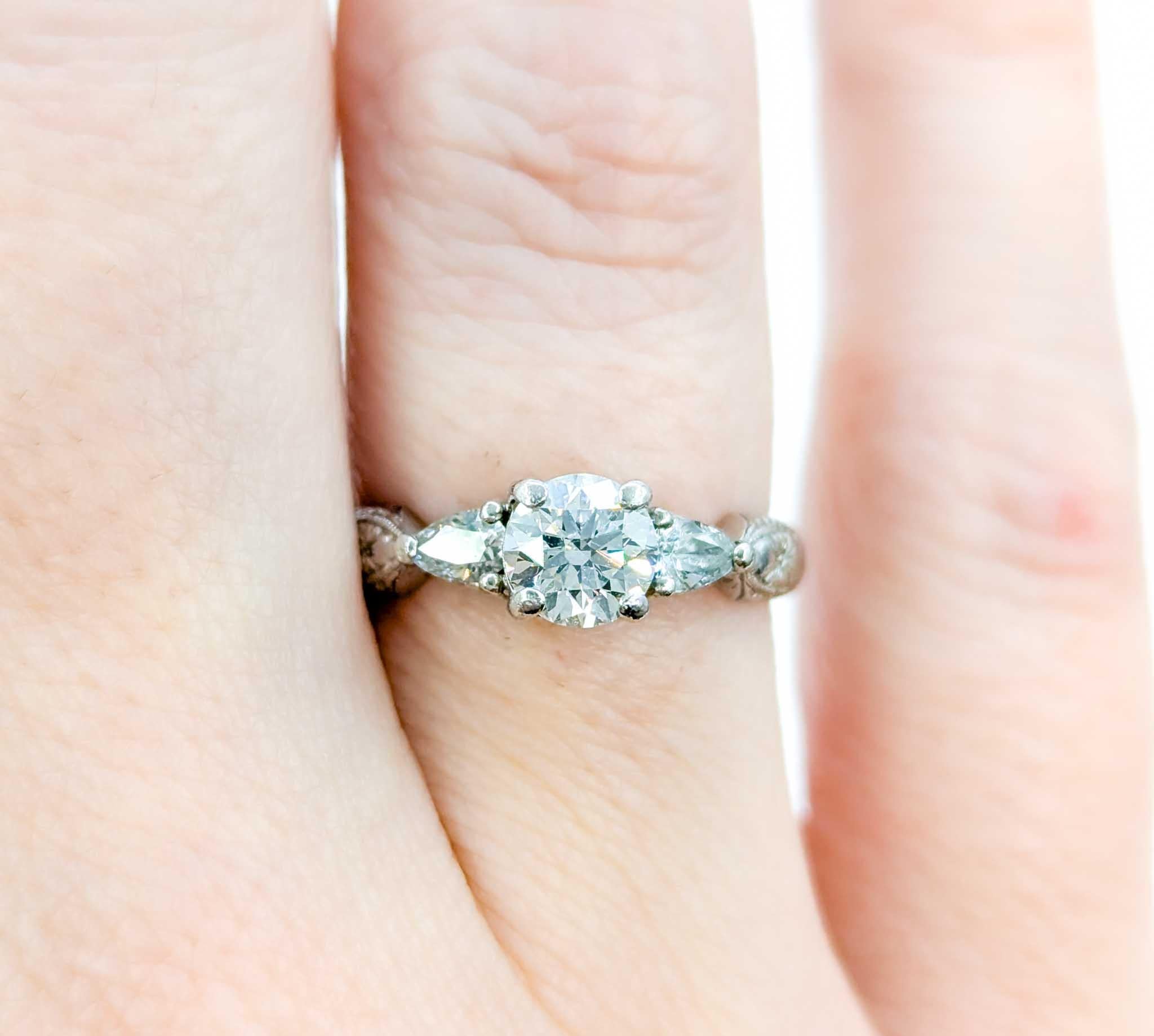 Varna, bague de fiançailles filigrane en deux tons Pour femmes en vente