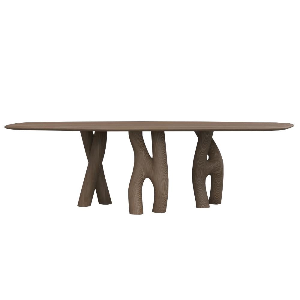 Vernice Colours Senfina Table 3 Pieds One of a Kind by MANUFACTURE XXI
Dimensioni: L 256 x P 138 x H 75 cm.
Materiali: Wood.

SENFINA è una scultura digitale infinita da cui estraiamo sezioni per creare mobili unici. Ogni sequenza, ogni ramo è unico