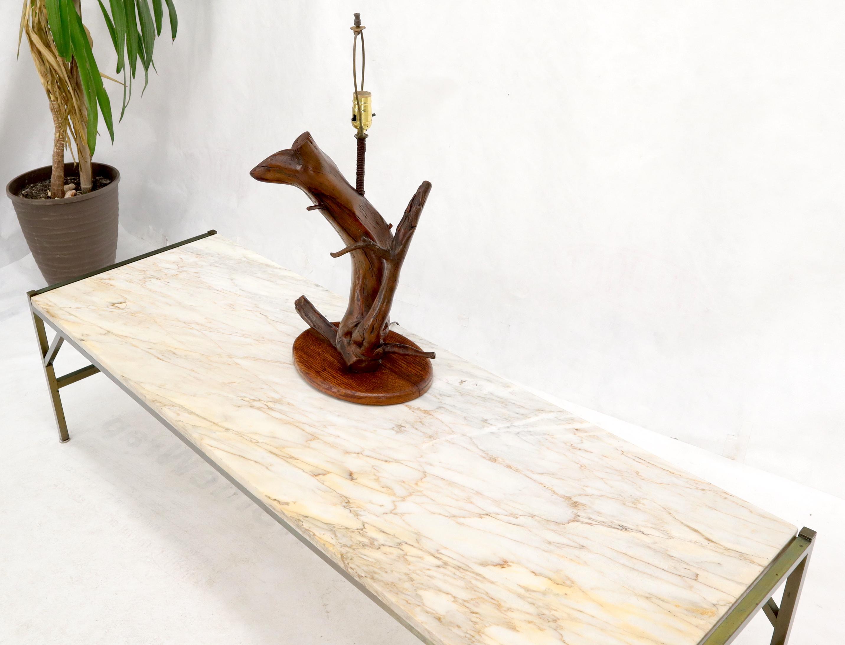Varnished Arts & Crafts Driftwood Table Lamp For Sale 3