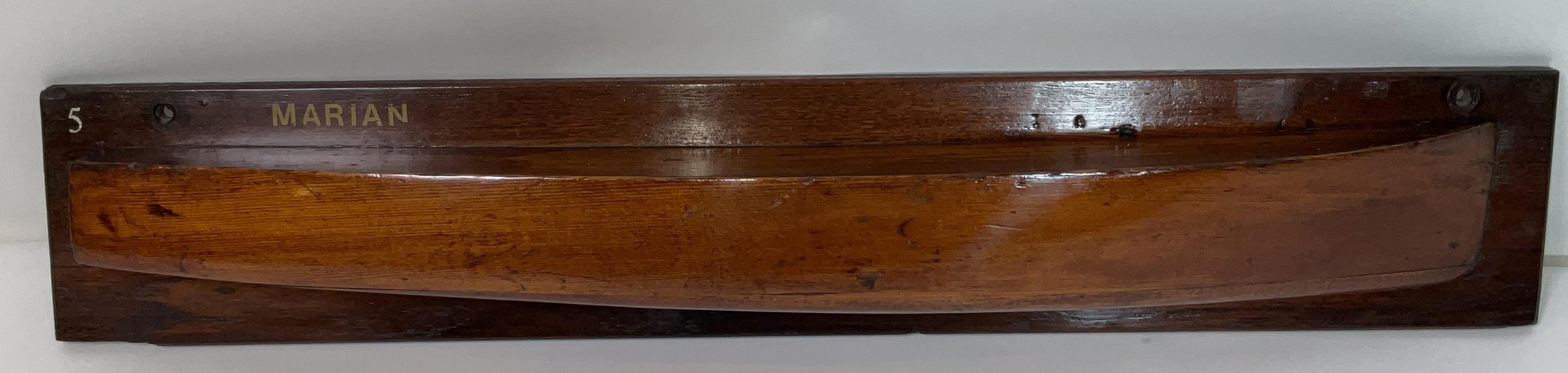 Inizio XX secolo Varnished Half Model of a Yacht in vendita