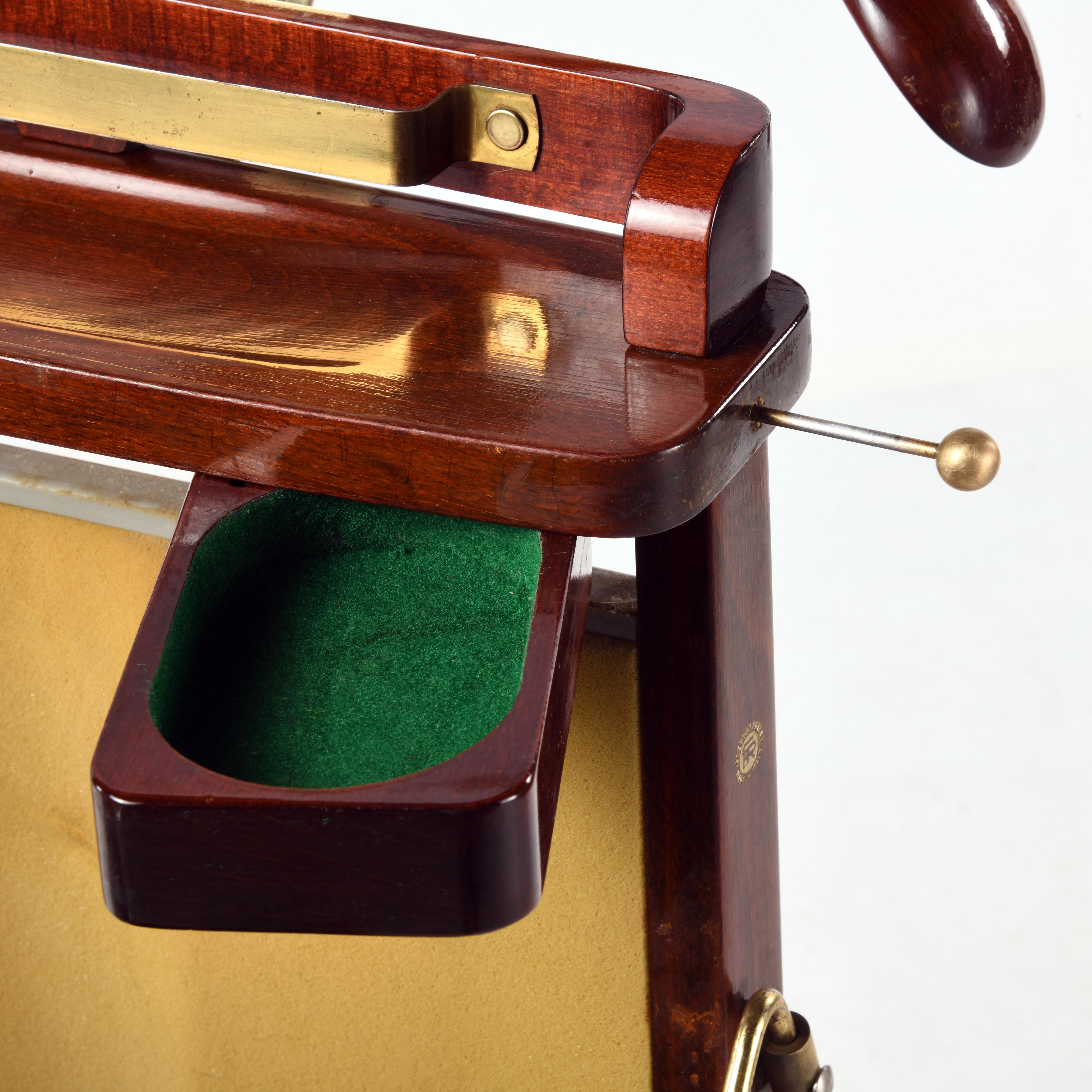 Varnished mahogany valet produced in Italy in the 1960s by Fratelli Reguitti 2