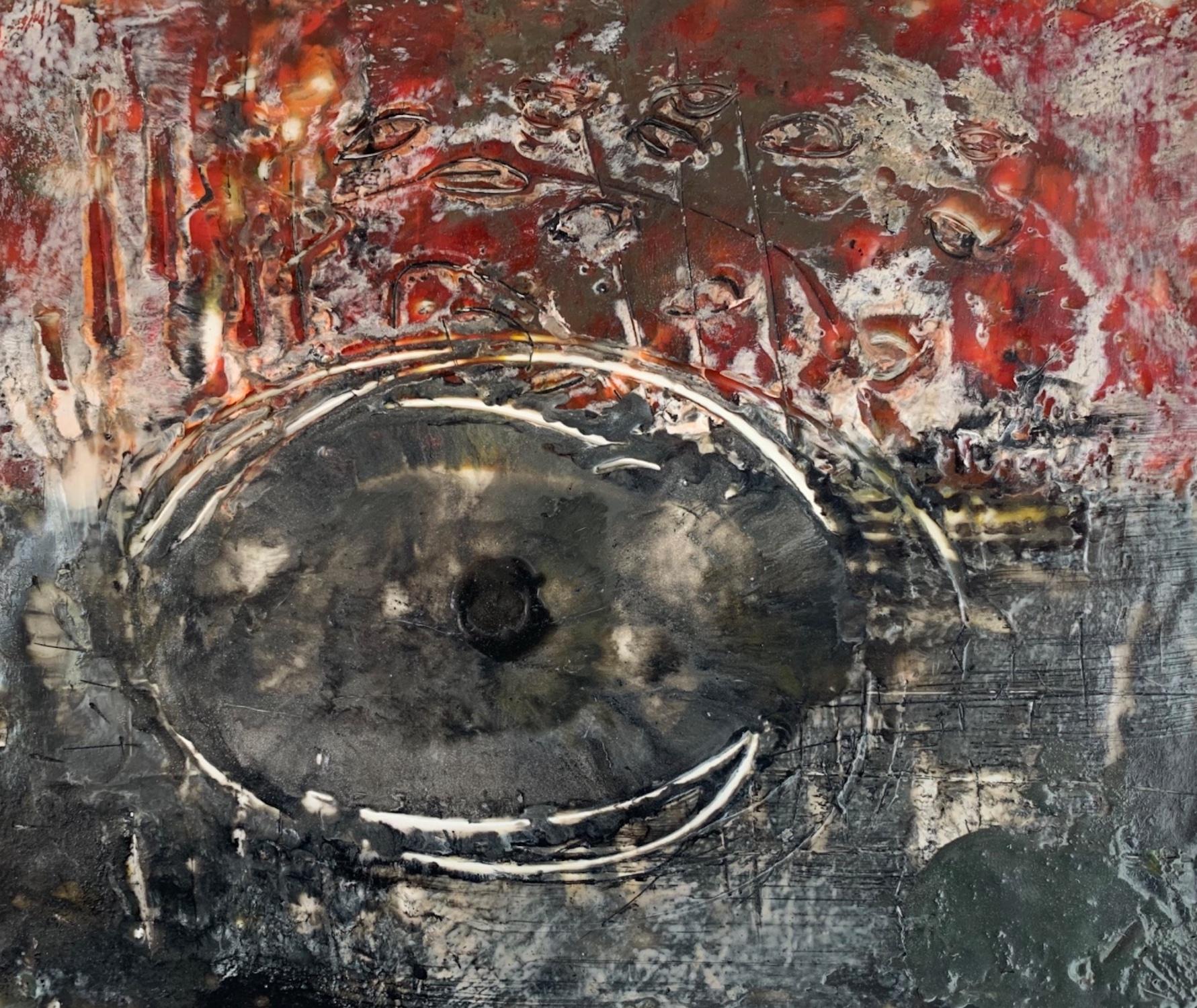 Ancient Ritual Abstrakt Zeitgenössische Kunst Originalgemälde, hängefertig