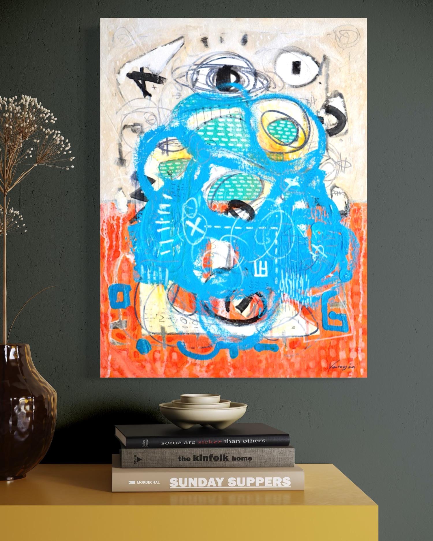 Around the Corner Abstract art Original Painting, Ready to Hang For Sale 2