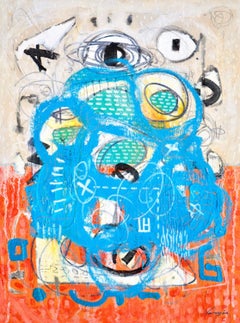 Intorno all'angolo Pittura astratta originale, pronta da appendere