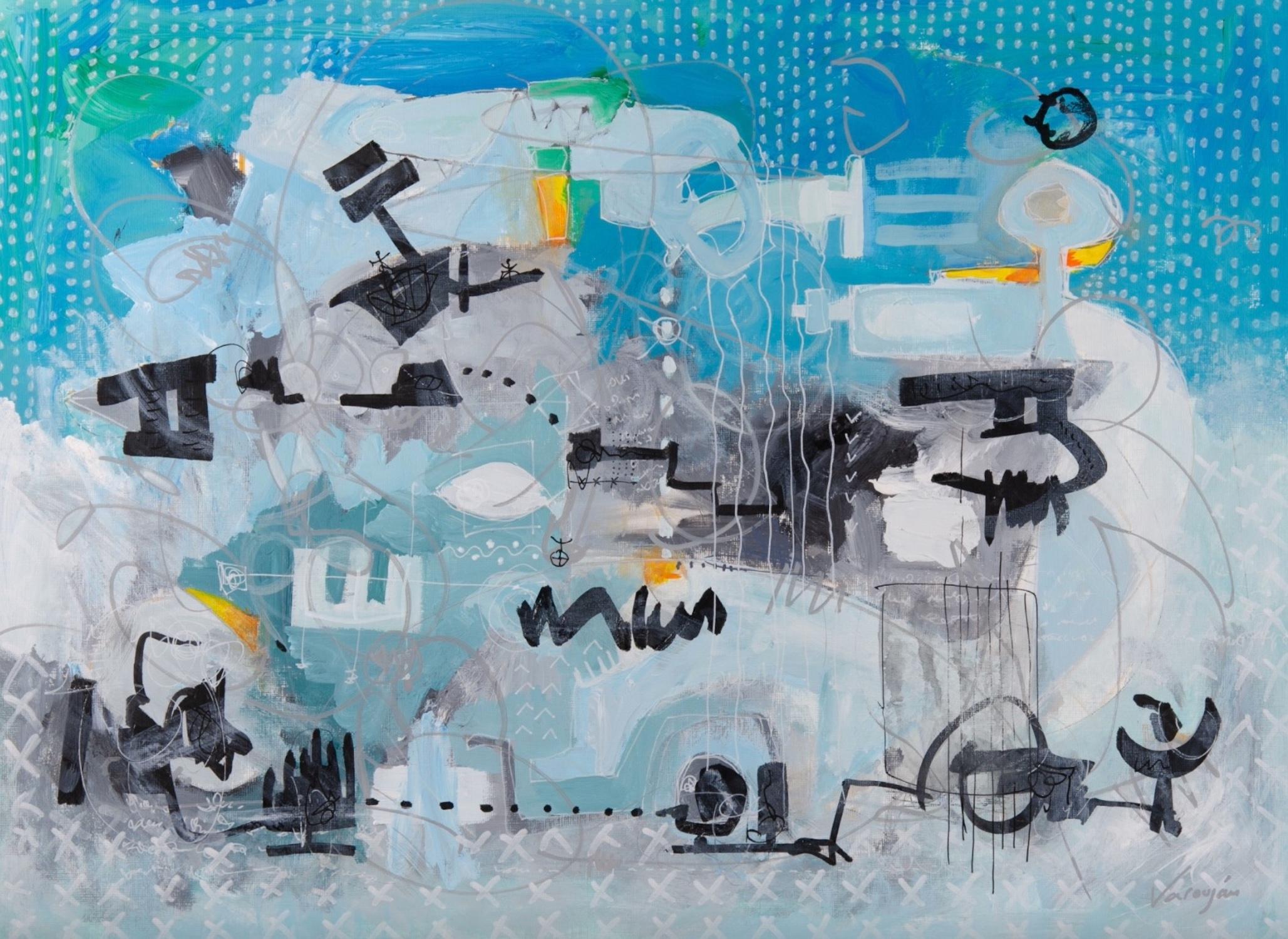 Blue Skies Abstrakt Zeitgenössische Kunst