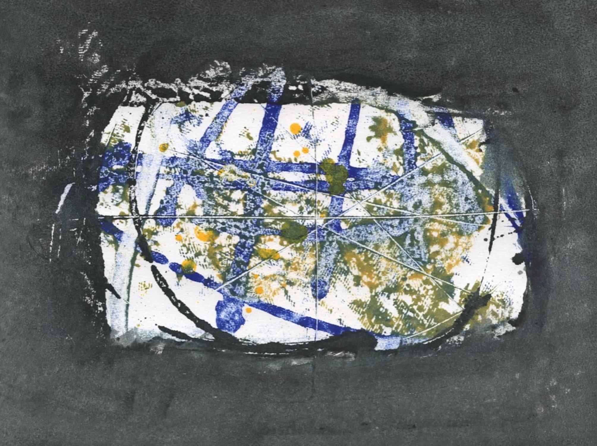 Varoujan Hovakimyan Abstract Painting – Blueprint Abstrakt Zeitgenössische Kunst Originalgemälde