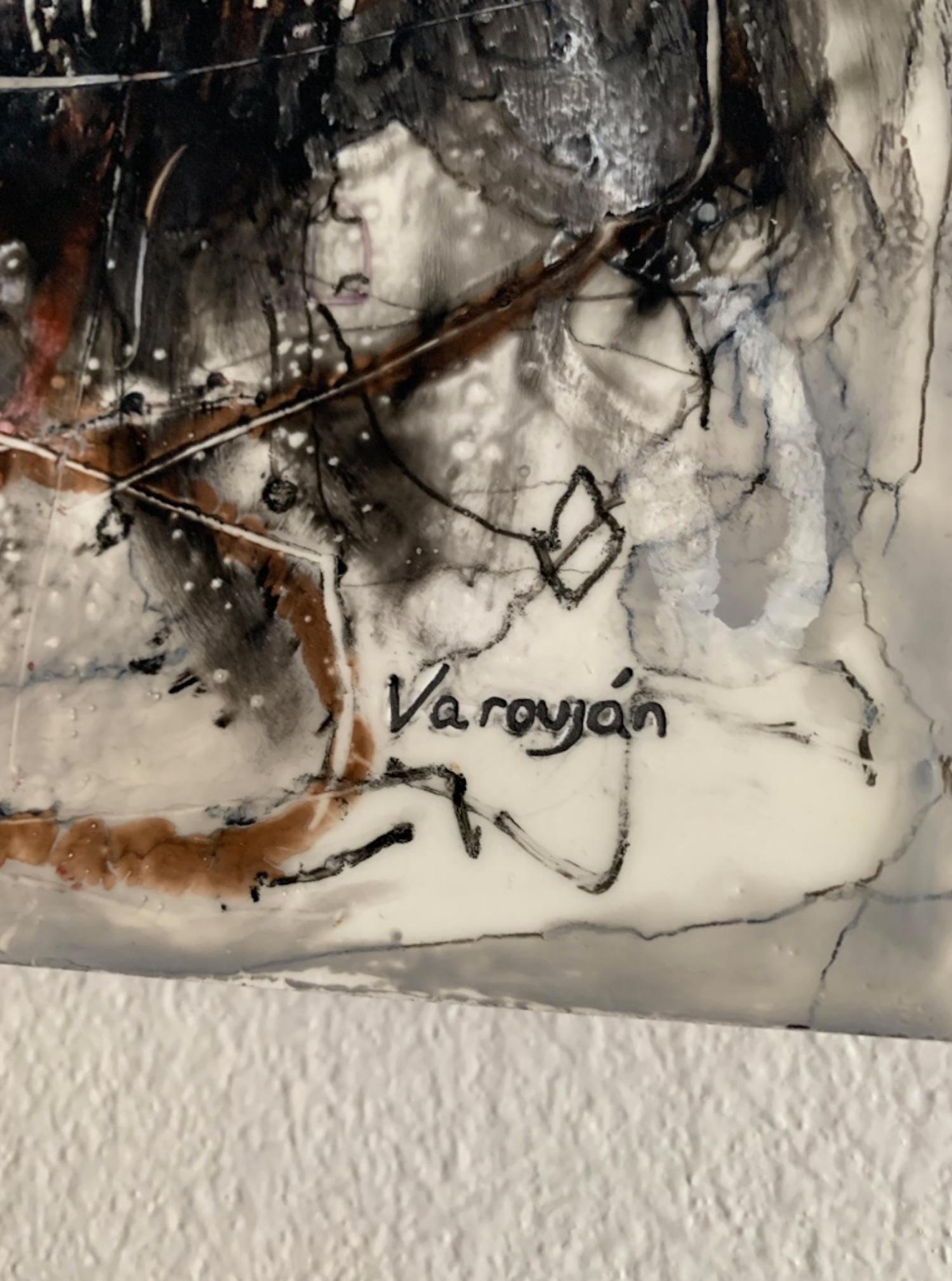 Ursache und Wirkung Abstrakt Zeitgenössische Kunst Originalgemälde, hängefertig – Painting von Varoujan Hovakimyan