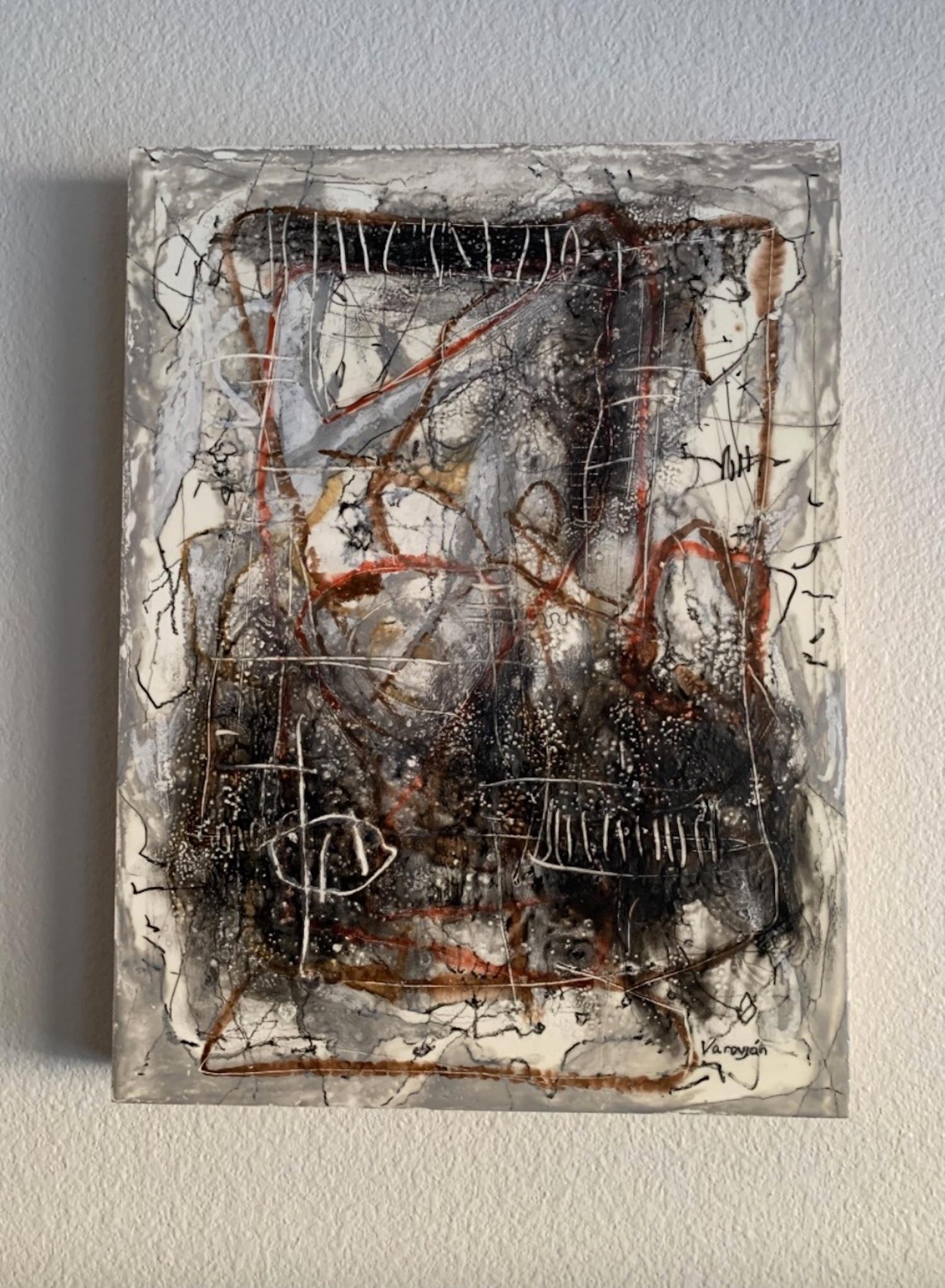 Künstler: Varouján Hovakimyan
Titel: Ursache und Wirkung
Medium: Wachs, Öl auf Holzplatte
Jahr: 2019
Stil: Zeitgenössische Kunst, Enkaustik
Abmessungen: 16