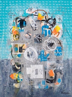 Cipher, Abstrakt Zeitgenössische Kunst Originalgemälde, hängefertig