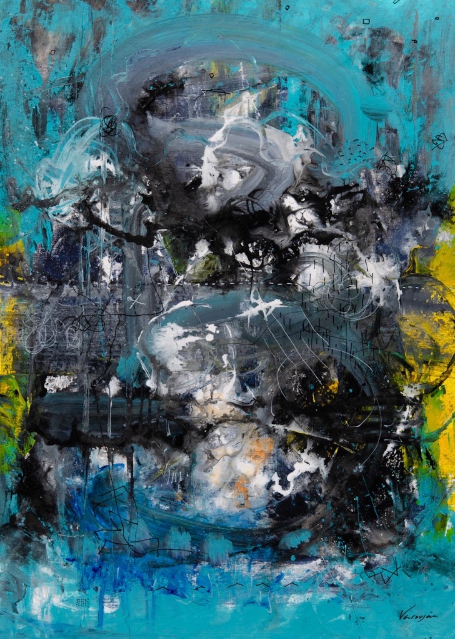 Final Cut Abstrakt Zeitgenössische Kunst Originalgemälde