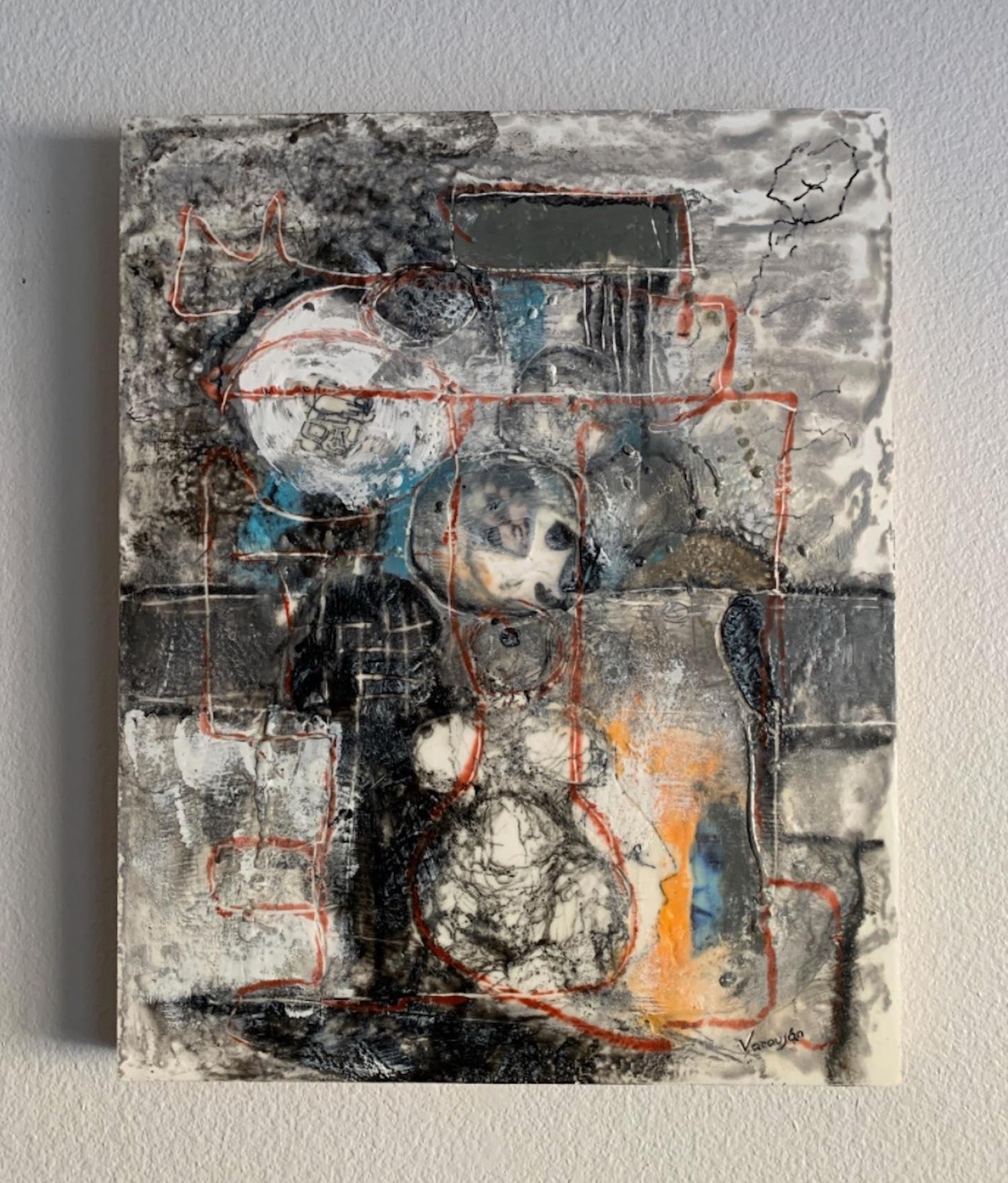 Memories, Abstrakt Zeitgenössische Kunst Originalgemälde, hängefertig – Painting von Varoujan Hovakimyan