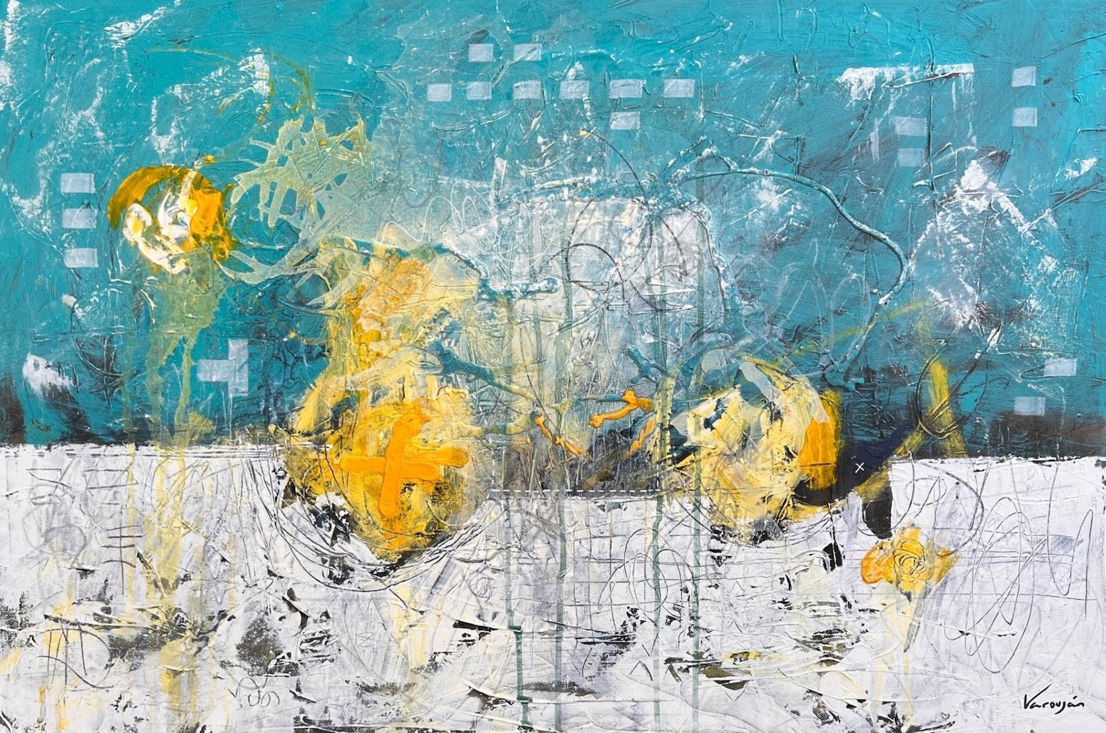 Momentum Abstrakt Zeitgenössische Kunst Originalgemälde, hängefertig