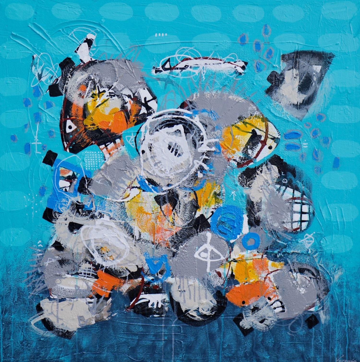 Motivation Abstrakt Zeitgenössische Kunst Originalgemälde, hängefertig