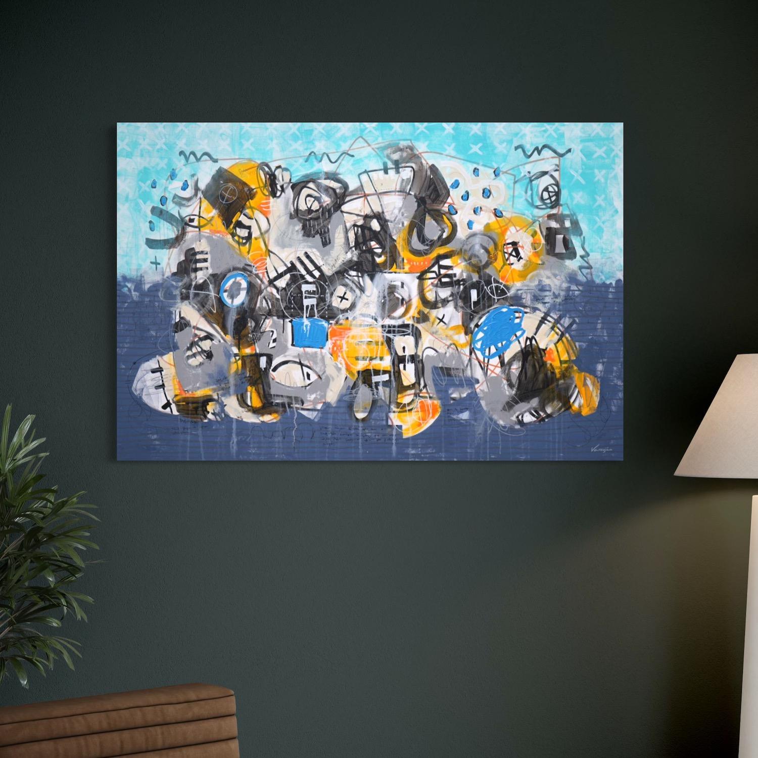 Possibilities No. 1 Abstrakt Zeitgenössische Kunst Originalgemälde, hängefertig (Impressionismus), Painting, von Varoujan Hovakimyan