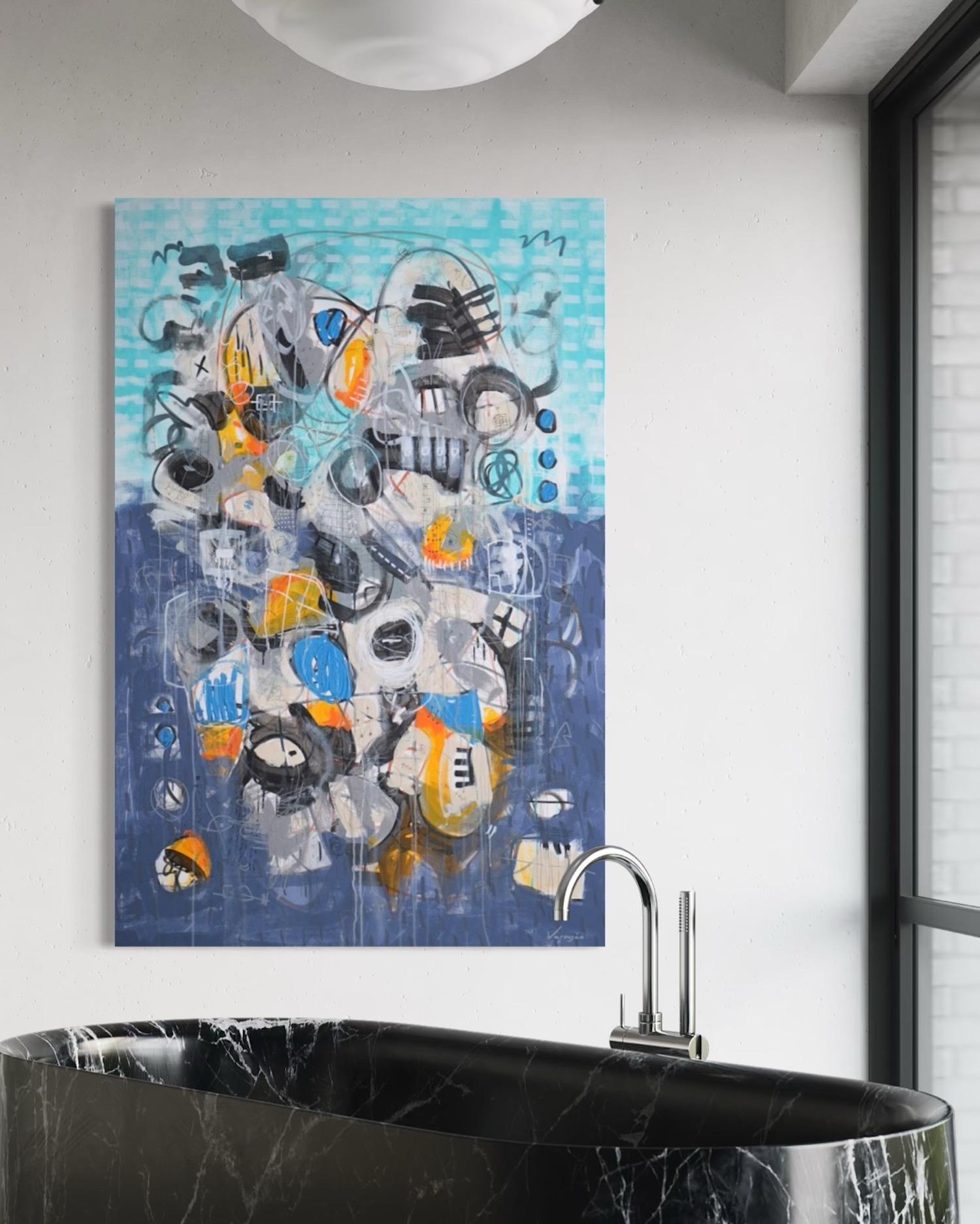 Possibilities No. 3 Abstract Contemporary art Original Painting, Ready to Hang For Sale 2