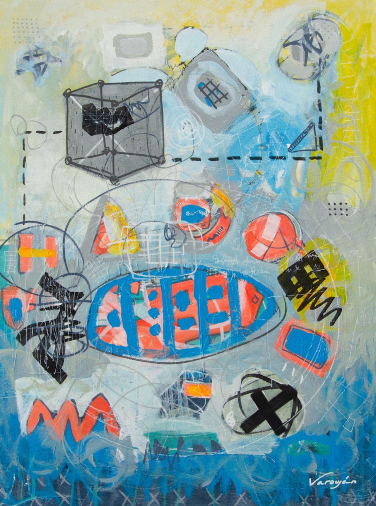 Possibility Space Zeitgenössische Kunst Originalgemälde, hängefertig