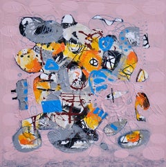 Quadro astratto d'arte contemporanea, pronto da appendere