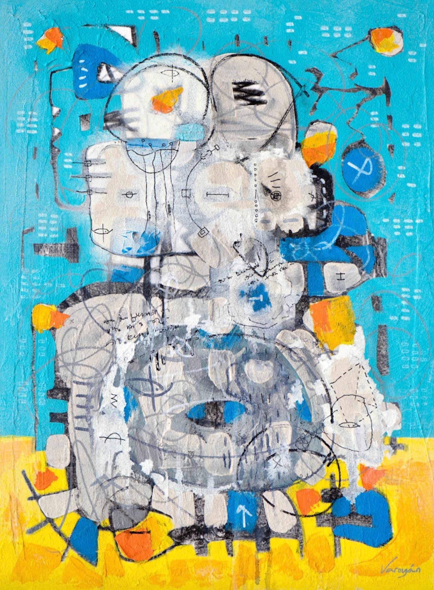 Together II, Zeitgenössische Kunst Originalgemälde, hängefertig