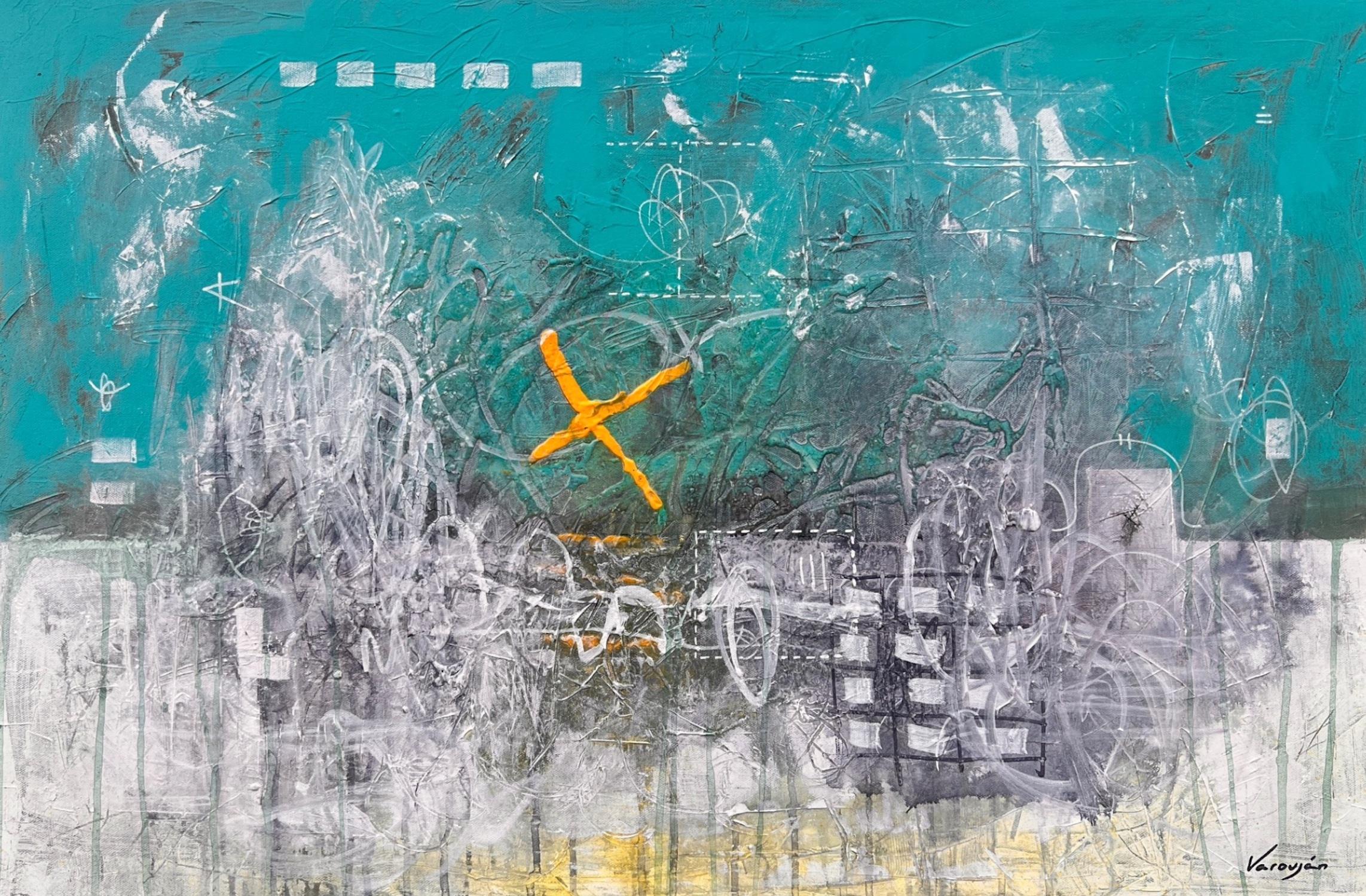 Viewpoint Abstrakt Zeitgenössische Kunst Originalgemälde, hängefertig