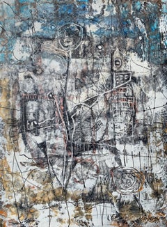 Inverno, arte astratta contemporanea Pittura originale, pronta da appendere