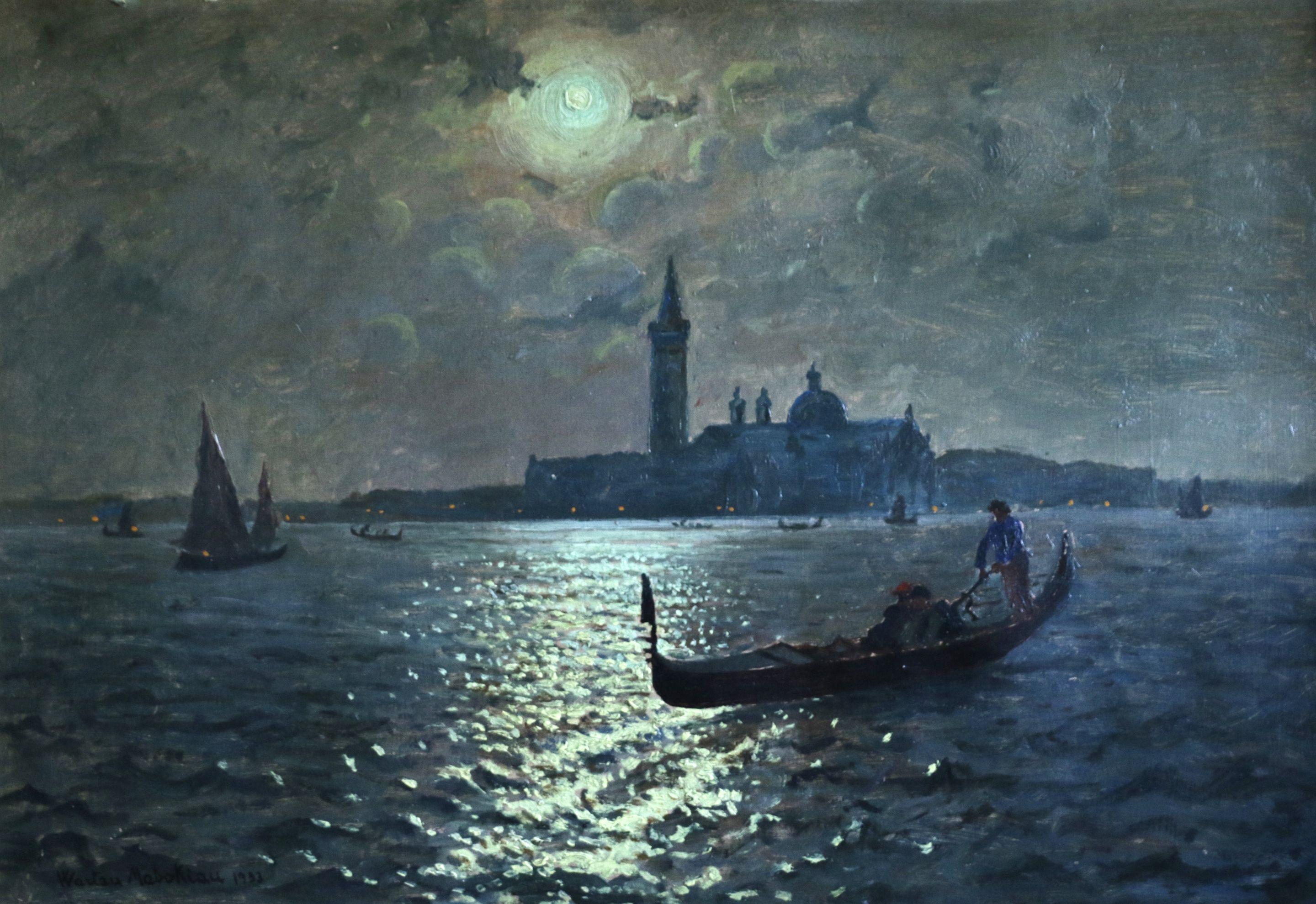 Vartan Makhokhian Figurative Painting - Venice by Moonlight