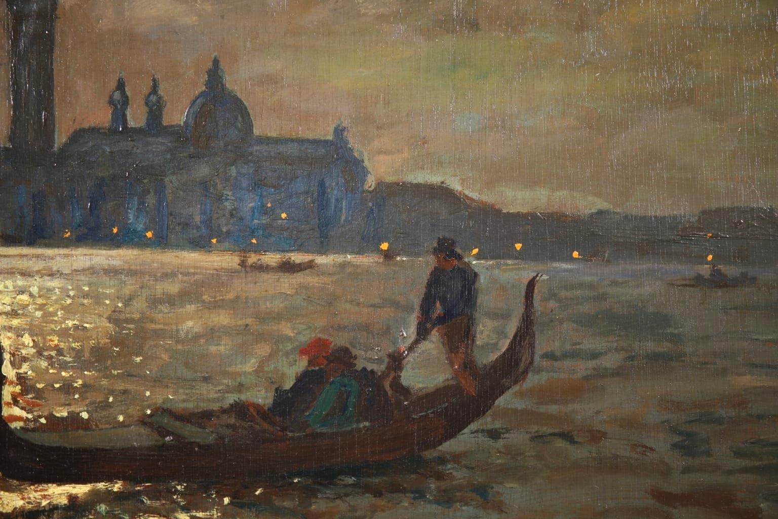 Venice - Evening - Impressionist Oil, Boats in Seascape by Vartan Makhokhian 11