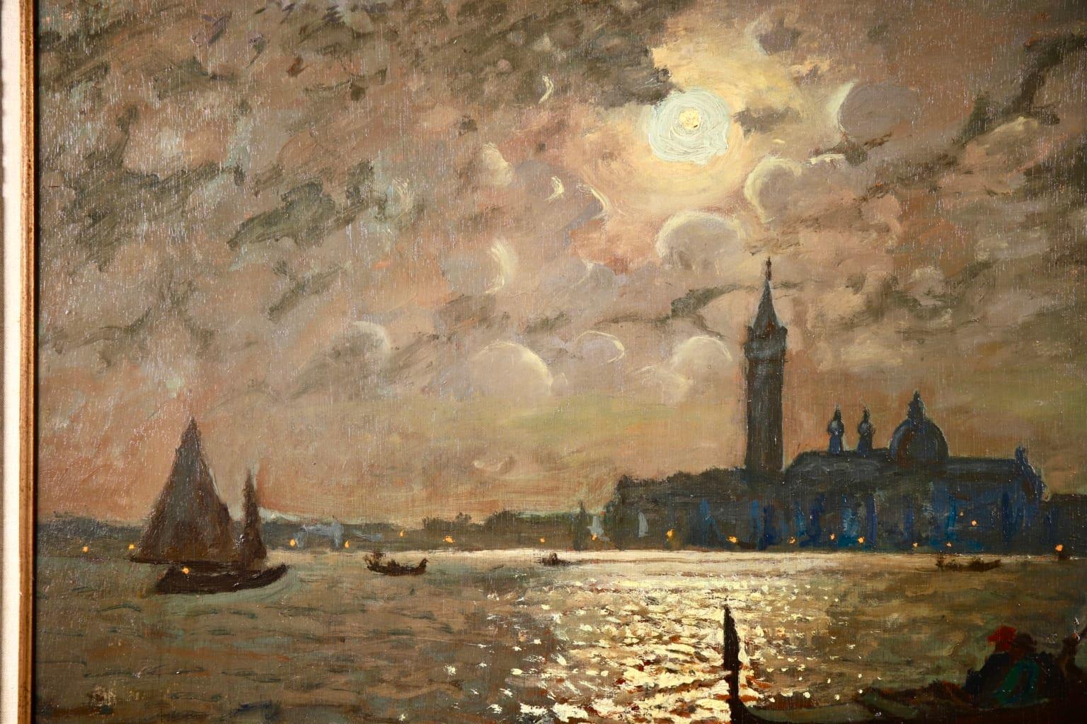Venice - Evening - Impressionist Oil, Boats in Seascape by Vartan Makhokhian 3