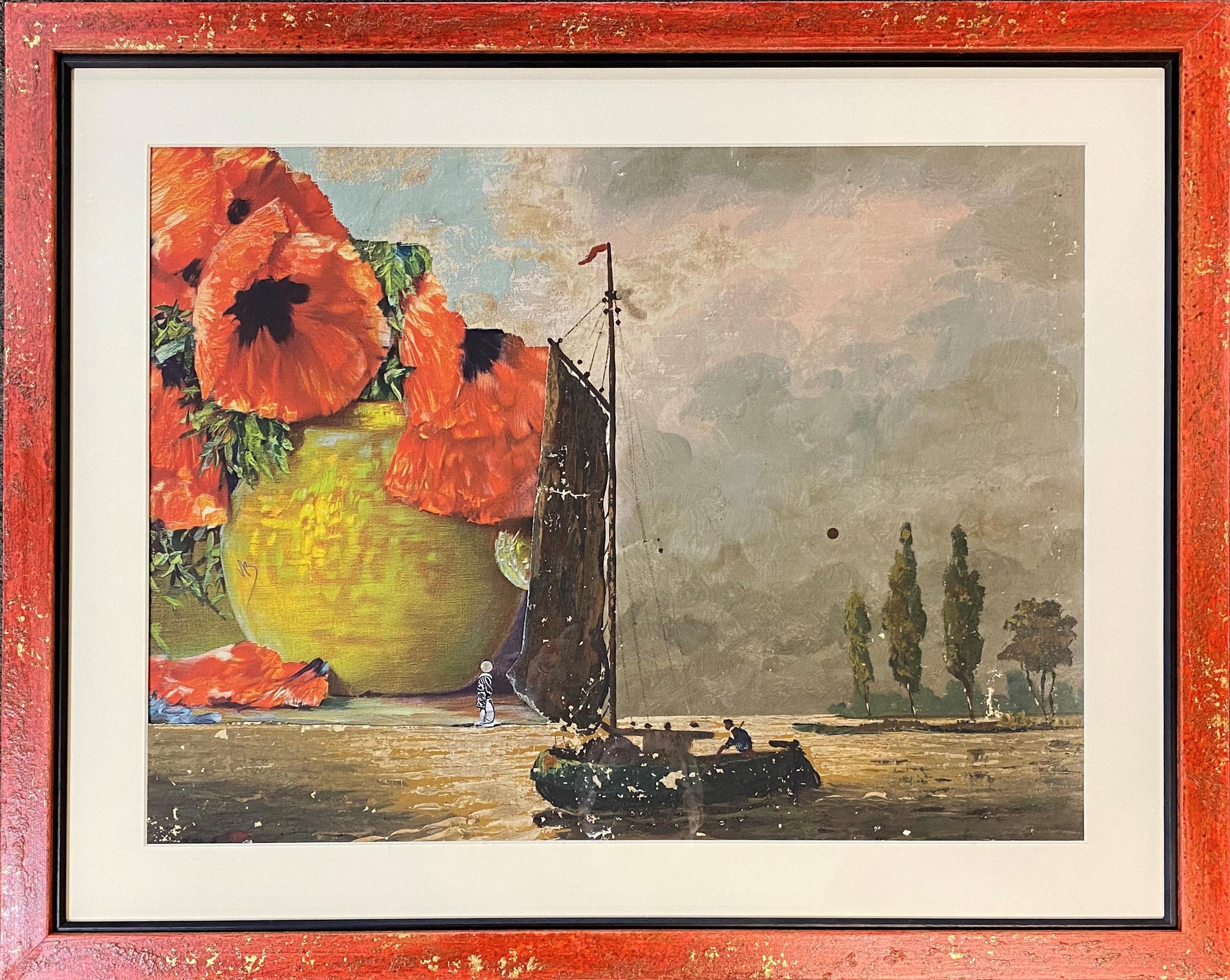 Poppies & A Boat - Art by Varujan Boghosian