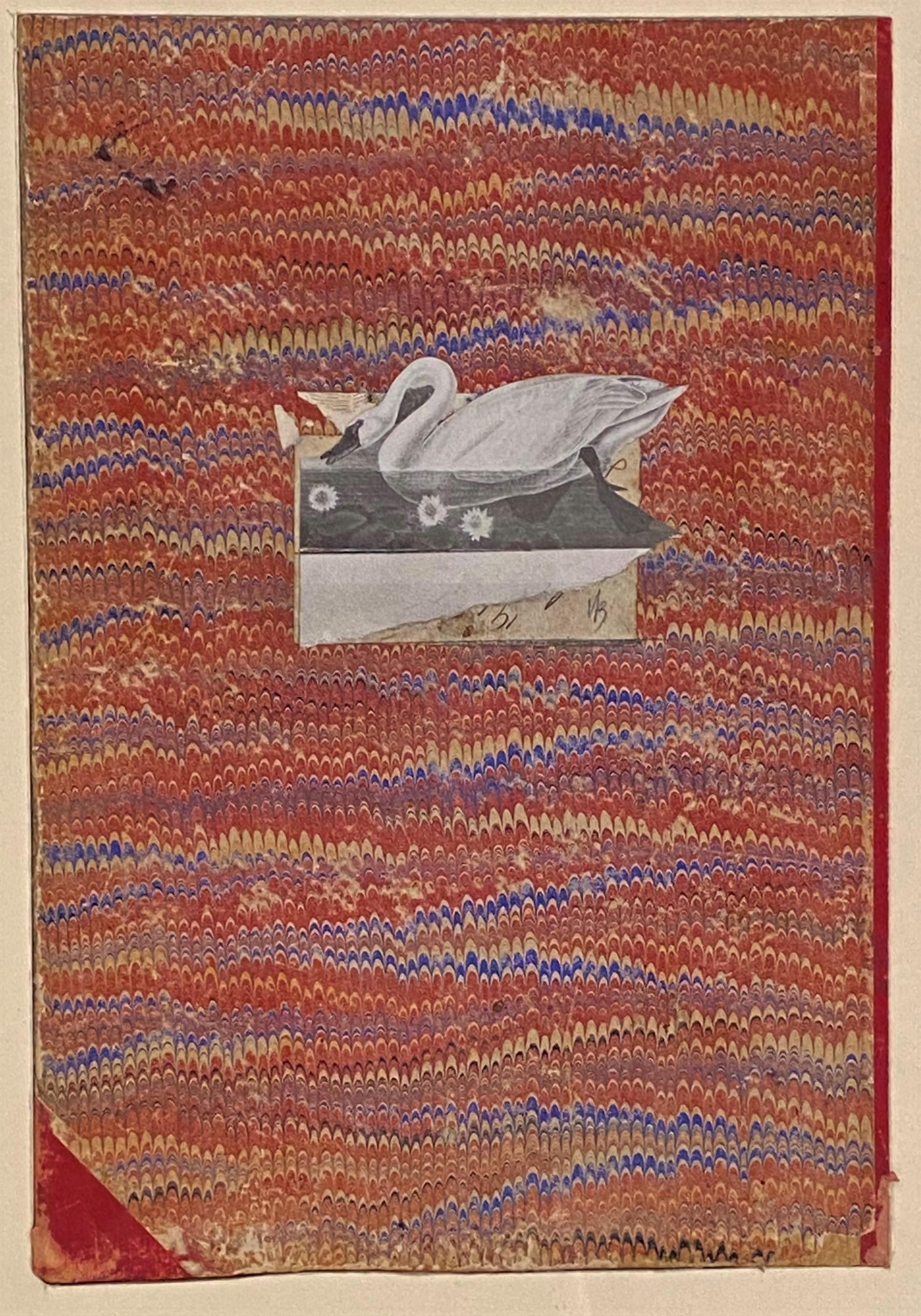 Schwan und Buchfragment (Abstrakter Expressionismus), Art, von Varujan Boghosian