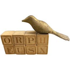 Orpheus Sculpture with Bird & Blocks