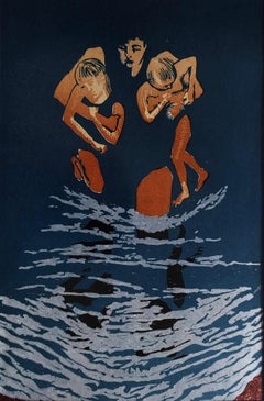 Vital Roots II - 21st Century Contemporary Limited Edition Colour Linocut Print