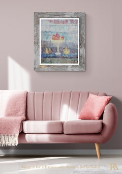 Red Pears - 21st Century Contemporary Expressionist Still Life Oil Painting