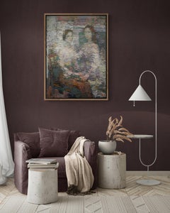 Sisters - 21st Century Contemporary Expressionism Oil Portrait Painting