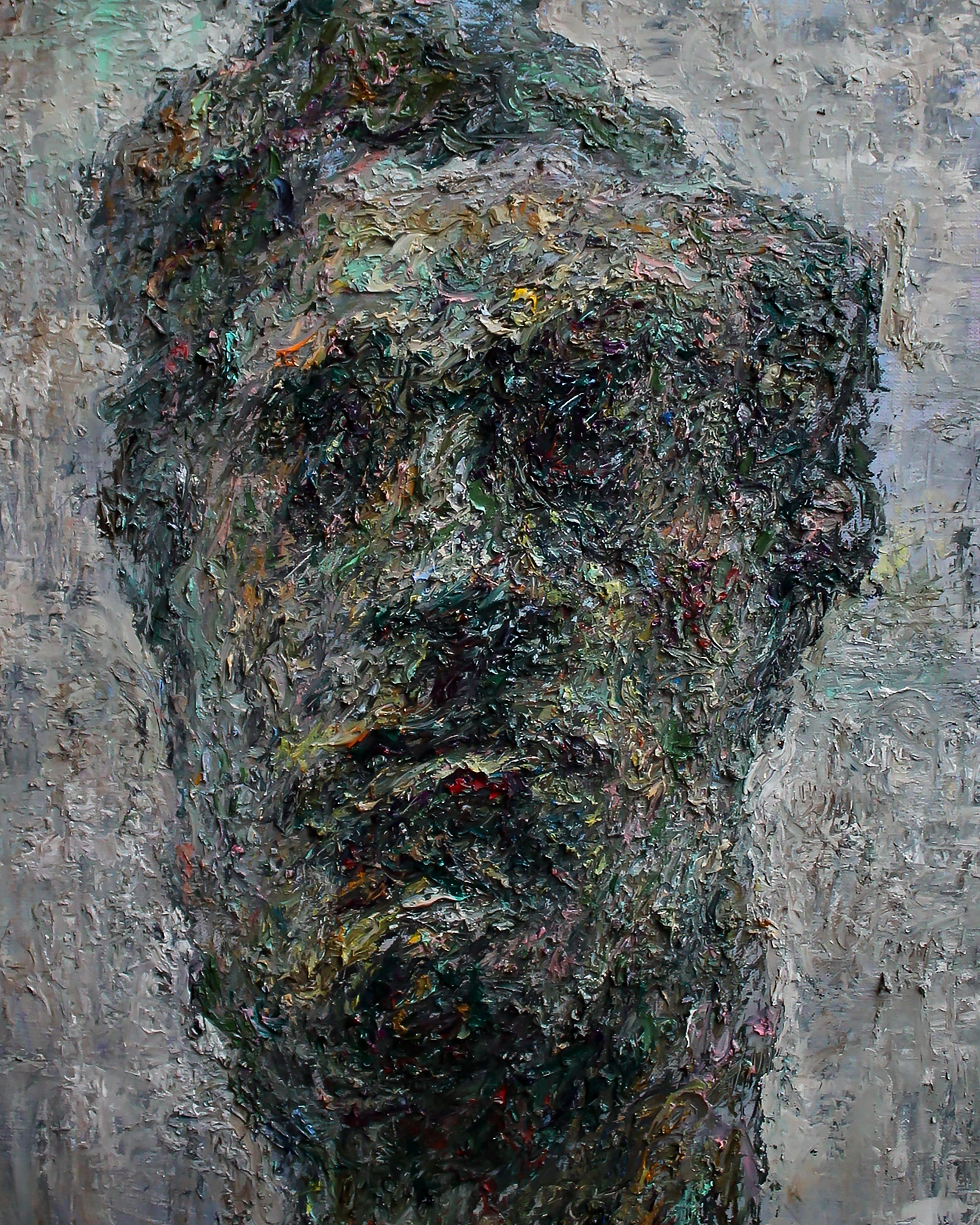 Study of a Bourdelle's Sculpture Beethoven - 21st Century Contemporary Painting For Sale 1