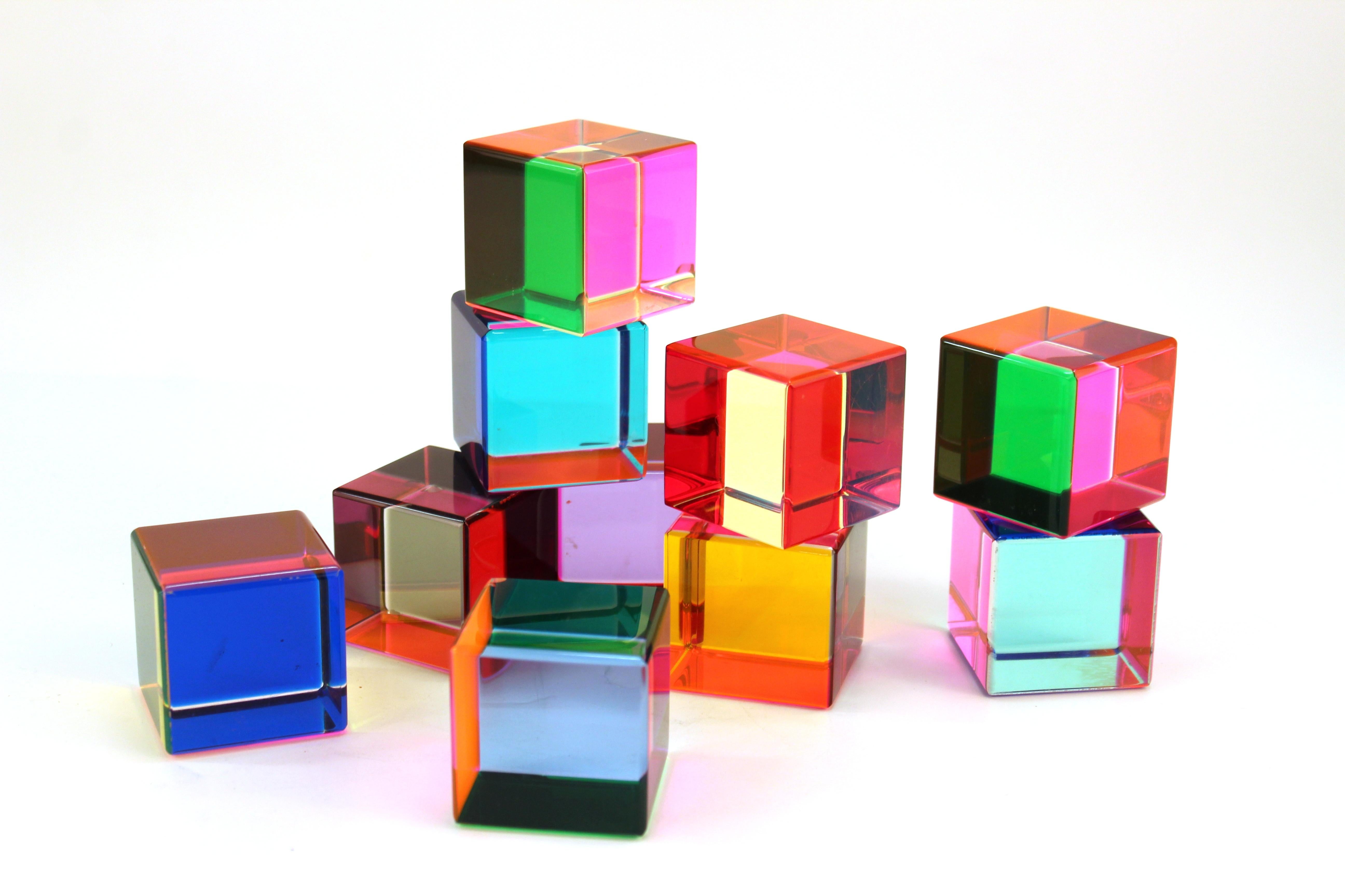 vasa mihich's cast acrylic cubes