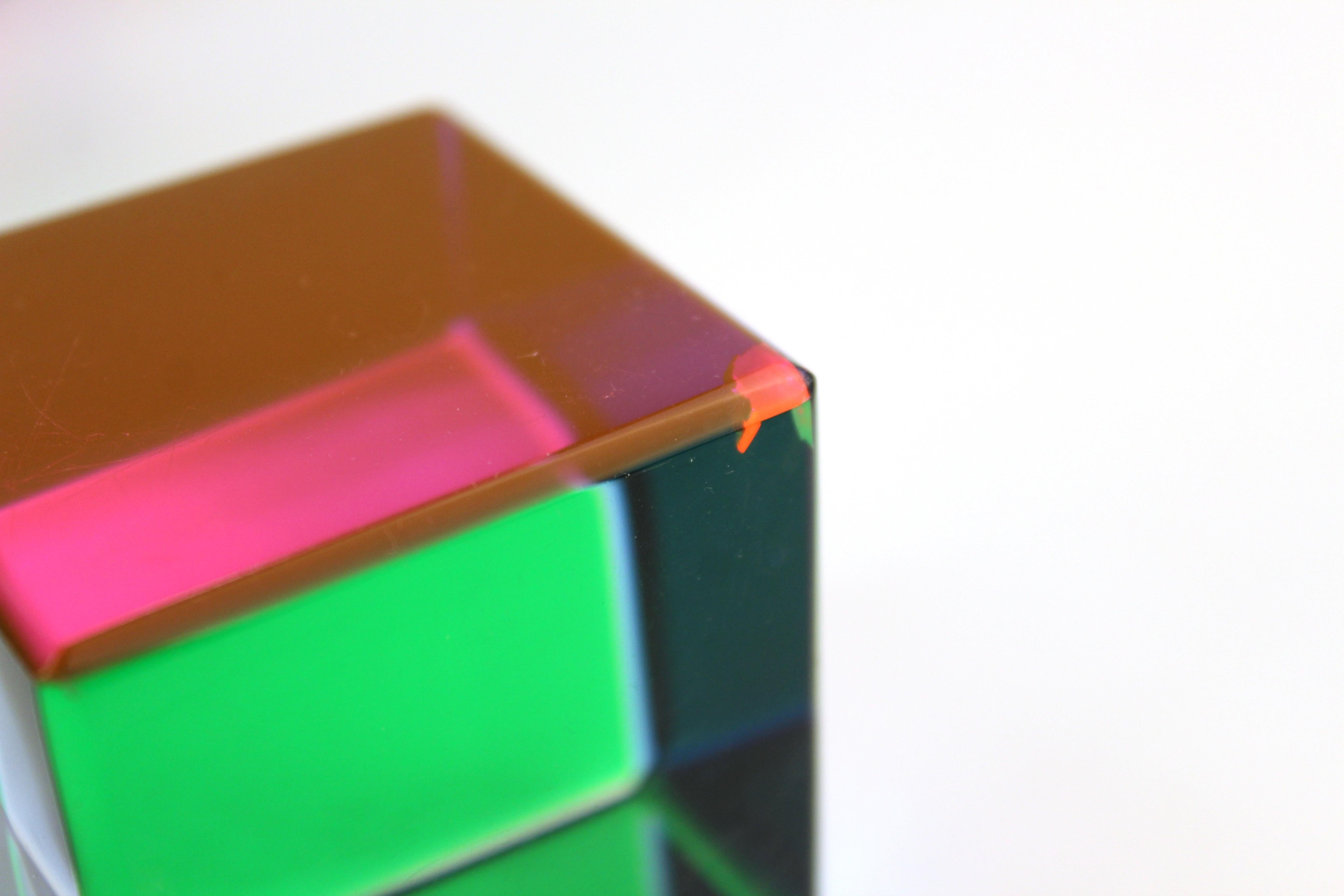 Modern Vasa Mihich Cubes in Multi-Color Acrylic