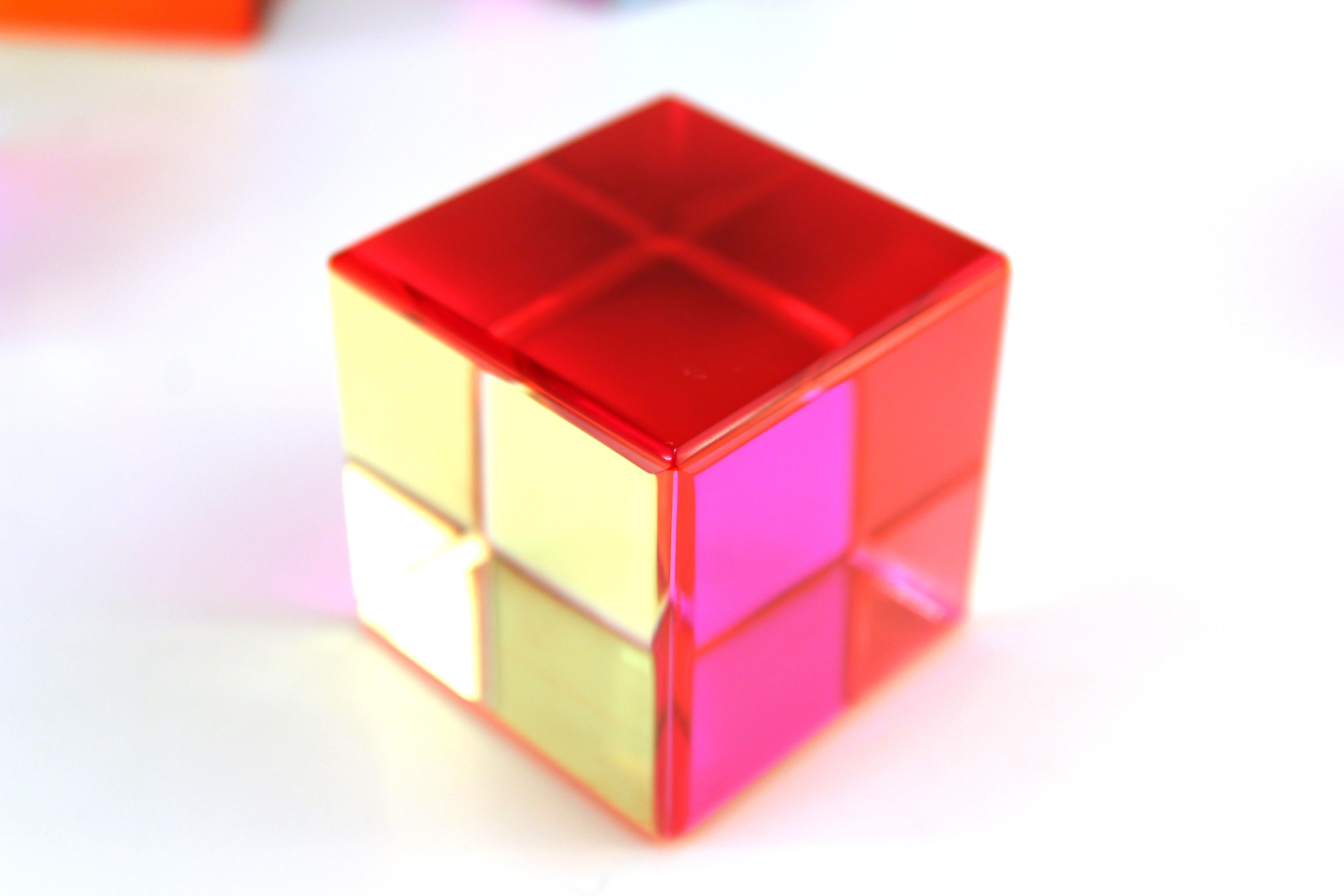 20th Century Vasa Mihich Cubes in Multi-Color Acrylic