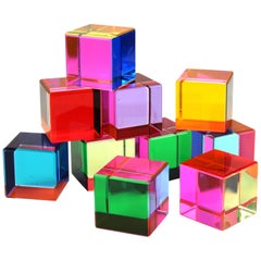 Cubes Vasa Mihich en acrylique multicolore