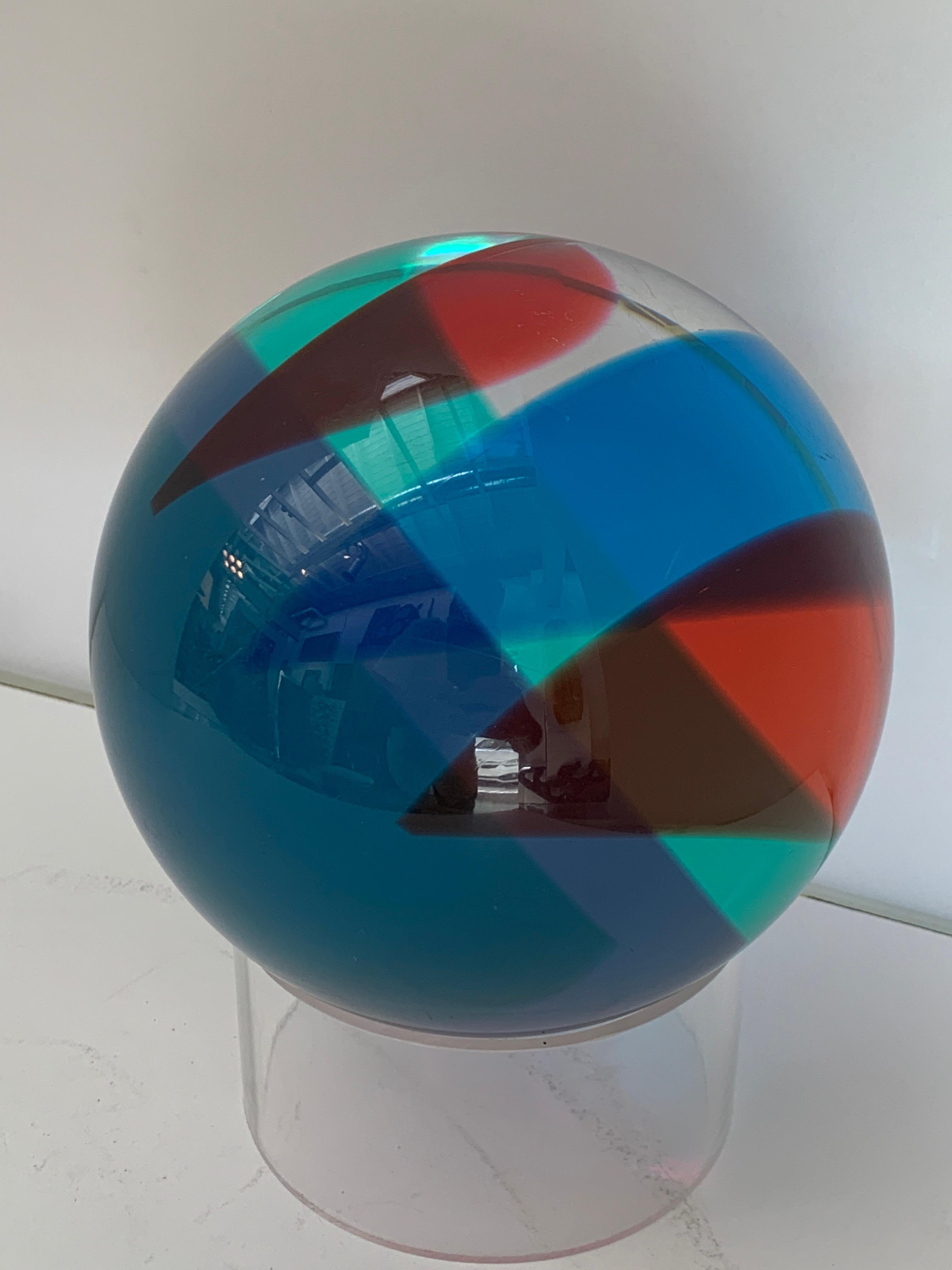 Hand-Crafted Vasa Mihich Lucite Sphere