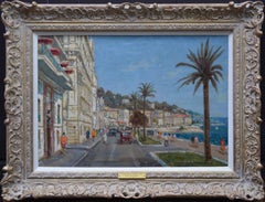 Promenade des Anglais - Post Impressionist Oil Painting of Cote d'Azur France