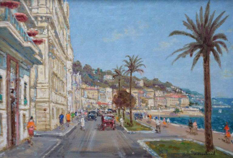 Vasa Neubert Promenade des Anglais Post Impressionist Oil Painting