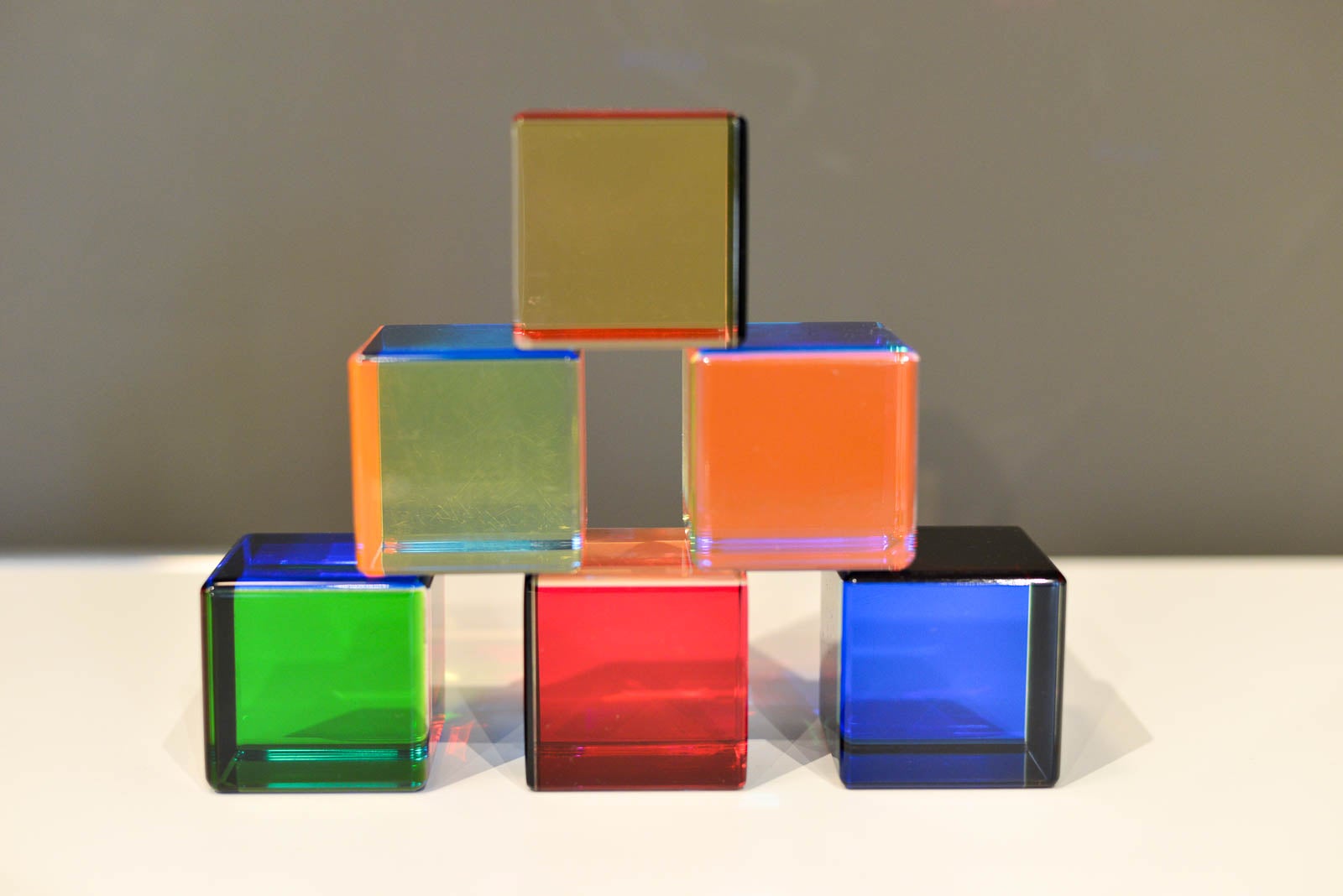 Post-Modern Vasa Velizar Mihich Lucite Cubes, 2011