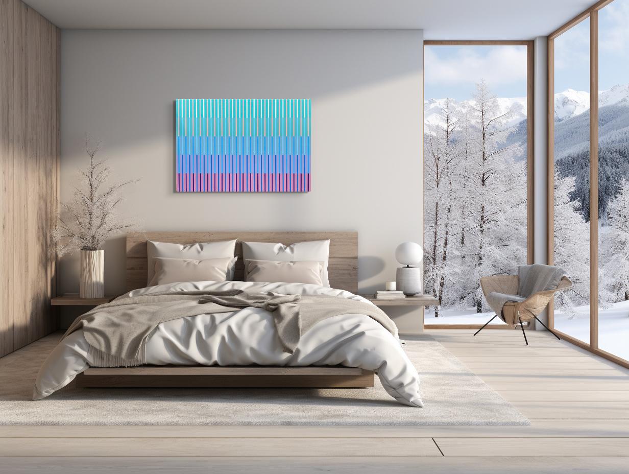 C.286, Geometrico, Bordo duro e Pittura ottica - Painting di Vasa Velizar Mihich