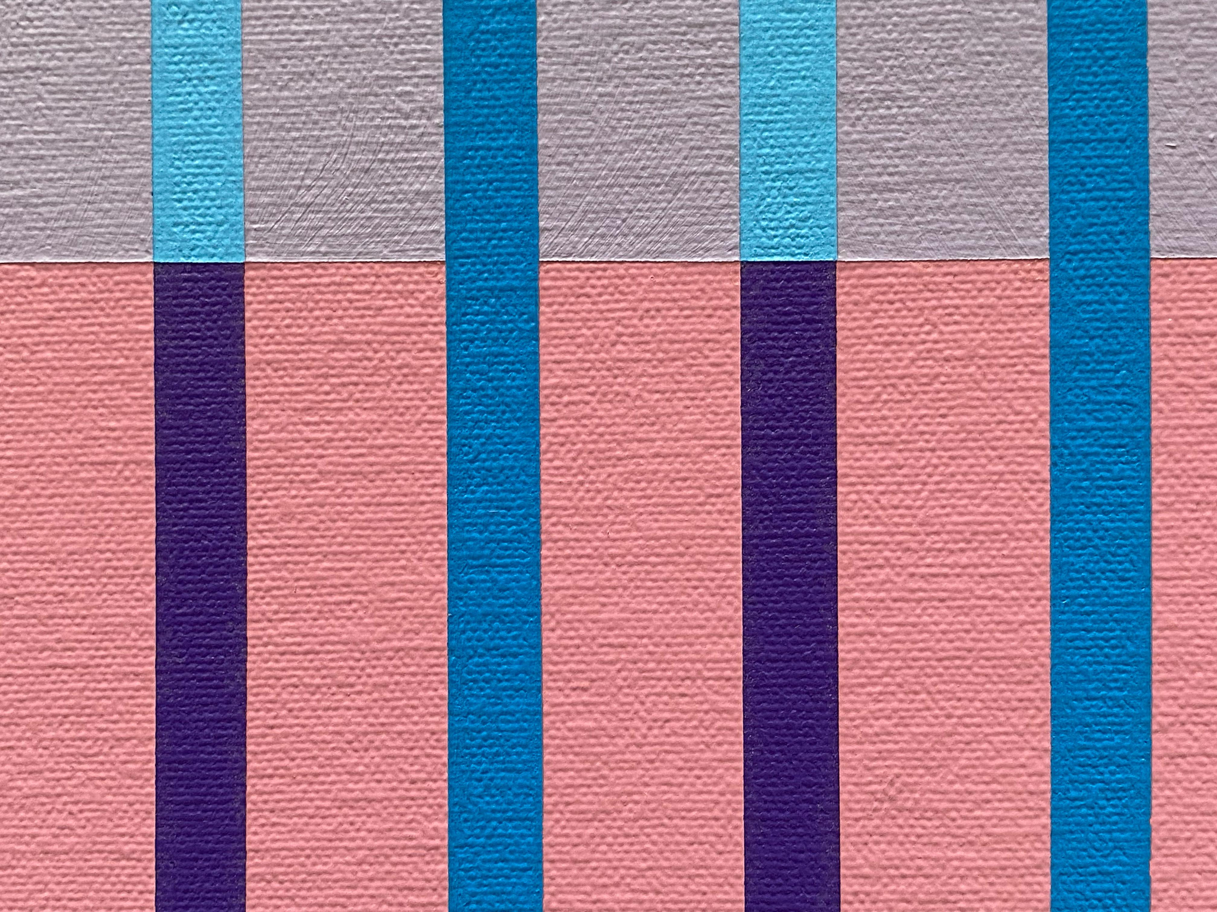 C.286, Geometrico, Bordo duro e Pittura ottica - Abstract Painting Marrone di Vasa Velizar Mihich