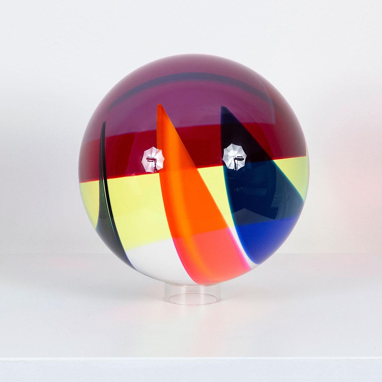Harmony Orb - Gray Abstract Sculpture by Vasa Velizar Mihich
