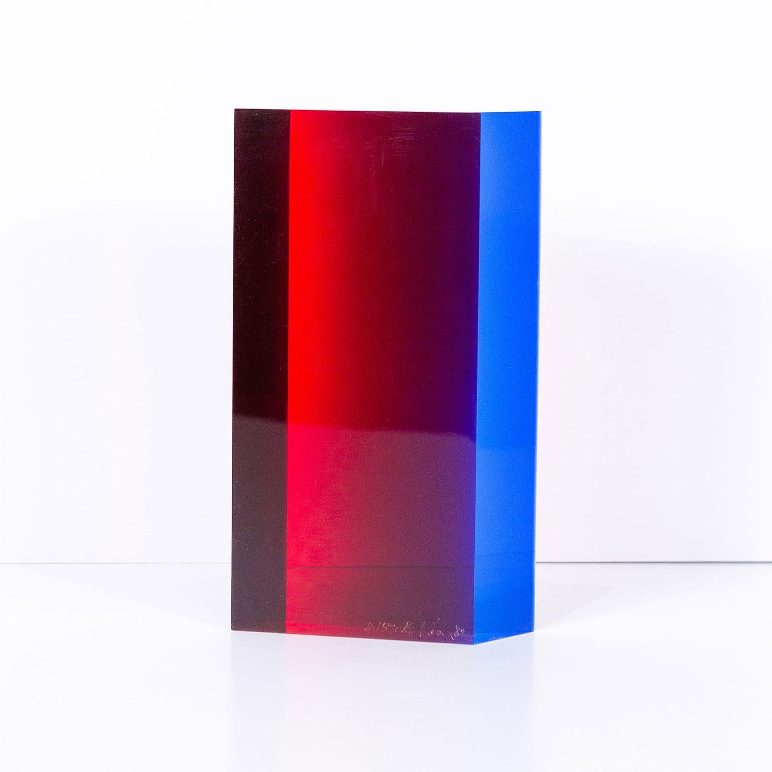 RED PRISM - Sculpture by Vasa Velizar Mihich
