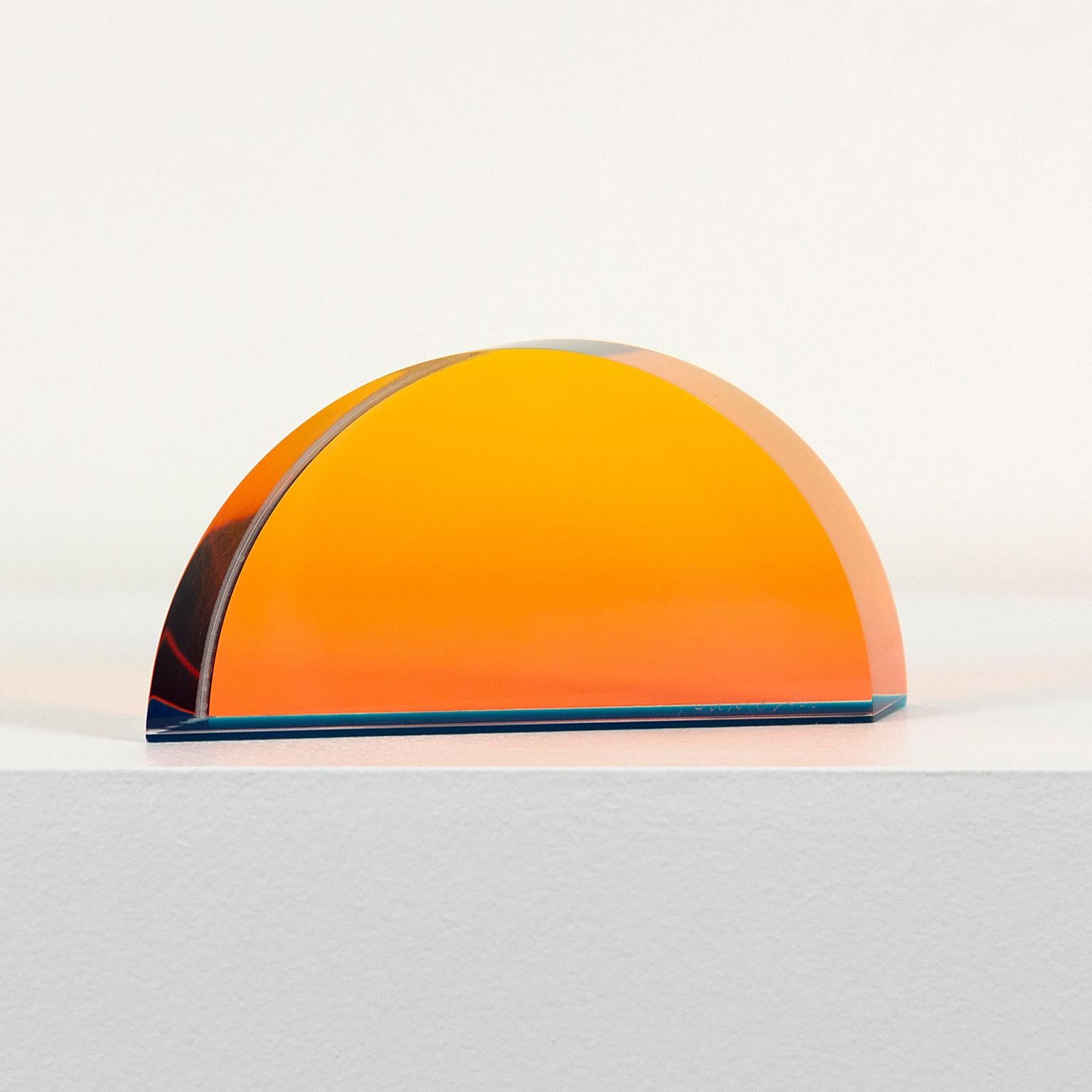 Tangerine Slice - Beige Abstract Sculpture by Vasa Velizar Mihich