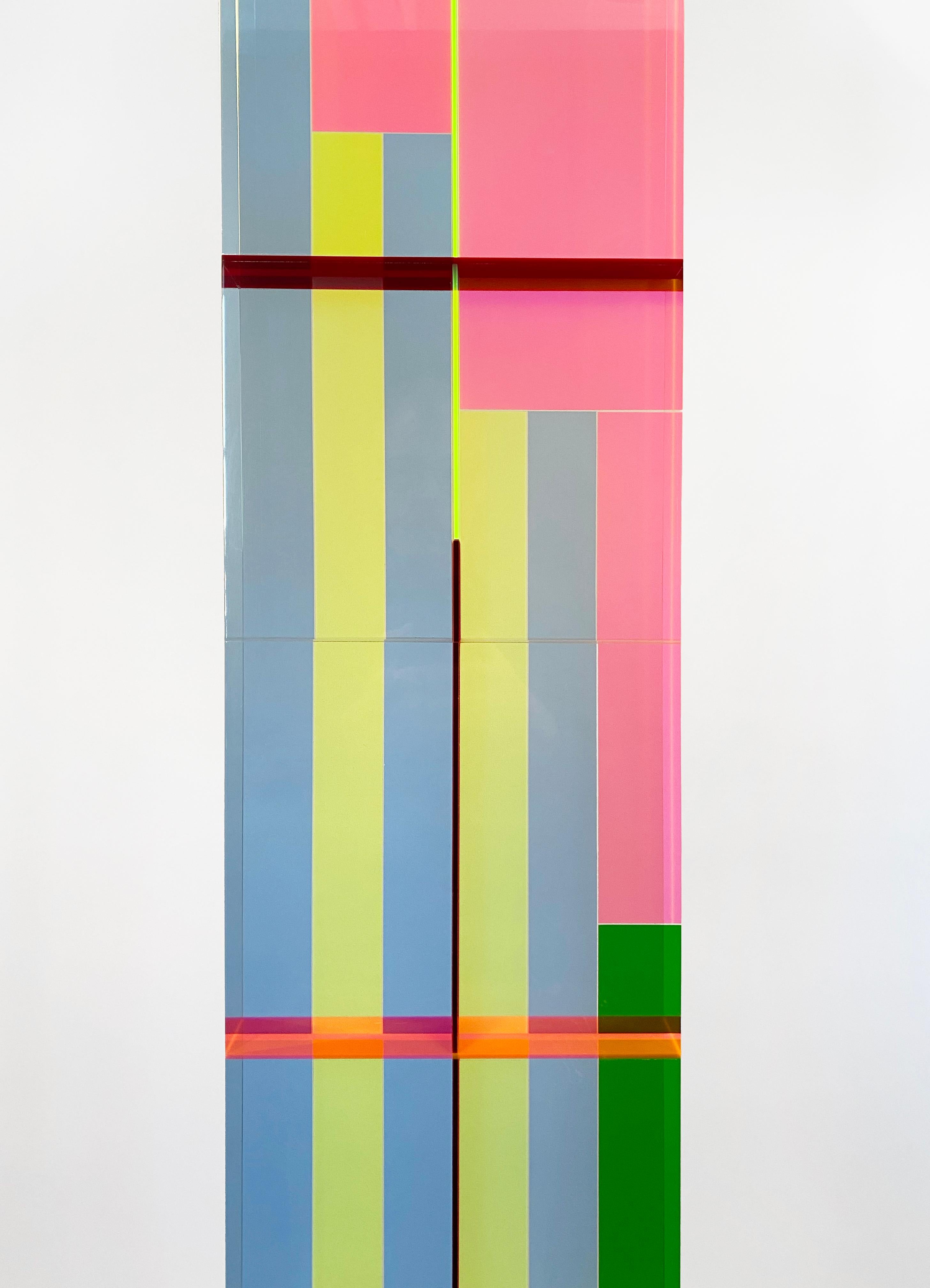 Tower #1342 - Gray Abstract Sculpture by Vasa Velizar Mihich