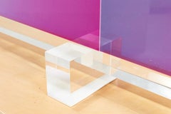 Vasa Monumental Block bleu, sarcelle et rose 1987 65" Sculpture originale en acrylique