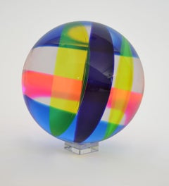 Vasa Velizar Mihich Sphere Sculpture Signed, 1989